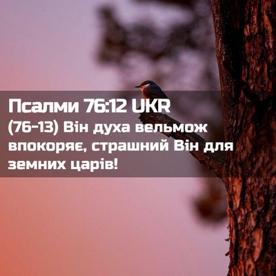 Picture 02 - Псалми 76:12 UKR - (76-13) Він духа вельмож - Bible Verse Picture