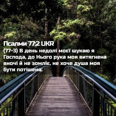 Picture 02 - Псалми 77:2 UKR - (77-3) В день недолі моєї - Bible Verse Picture