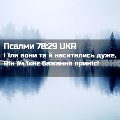 Picture 02 - Псалми 78:29 UKR - і їли вони та й наситились - Bible Verse Picture