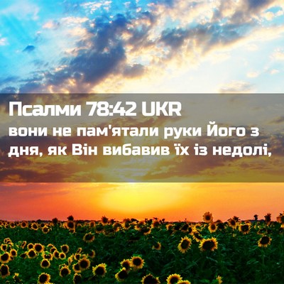 Picture 02 - Псалми 78:42 UKR - вони не пам'ятали руки Його - Bible Verse Picture