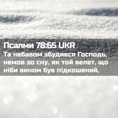 Picture 02 - Псалми 78:65 UKR - Та небавом збудився - Bible Verse Picture