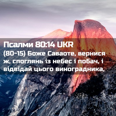 Picture 02 - Псалми 80:14 UKR - (80-15) Боже Саваоте, вернися - Bible Verse Picture