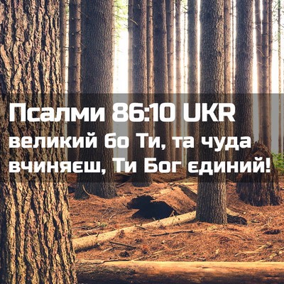 Picture 02 - Псалми 86:10 UKR - великий бо Ти, та чуда - Bible Verse Picture