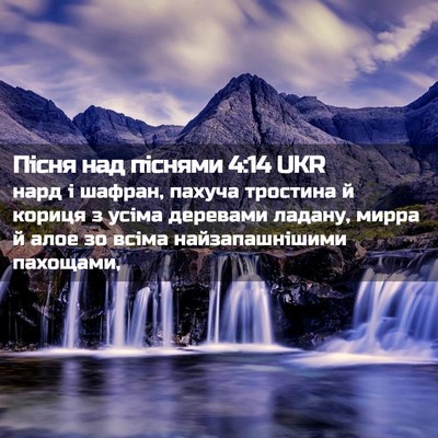Picture 02 - Пісня над піснями 4:14 UKR - нард і шафран, пахуча - Bible Verse Picture