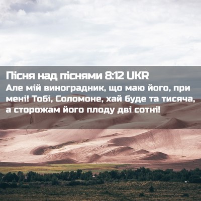 Picture 02 - Пісня над піснями 8:12 UKR - Але мій виноградник, що маю - Bible Verse Picture