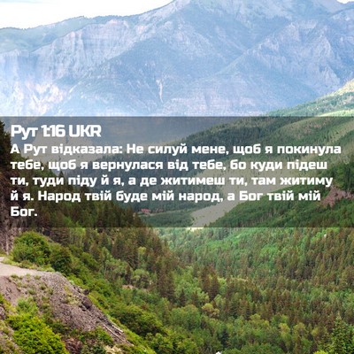 Picture 02 - Рут 1:16 UKR - А Рут відказала: Не силуй - Bible Verse Picture