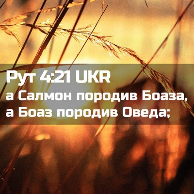 Picture 02 - Рут 4:21 UKR - а Салмон породив Боаза, а - Bible Verse Picture