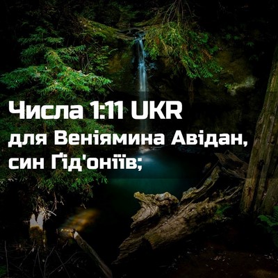 Picture 02 - Числа 1:11 UKR - для Веніямина Авідан, син - Bible Verse Picture