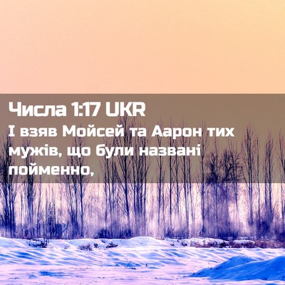 Picture 02 - Числа 1:17 UKR - І взяв Мойсей та Аарон тих - Bible Verse Picture