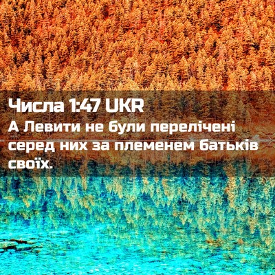 Picture 02 - Числа 1:47 UKR - А Левити не були - Bible Verse Picture