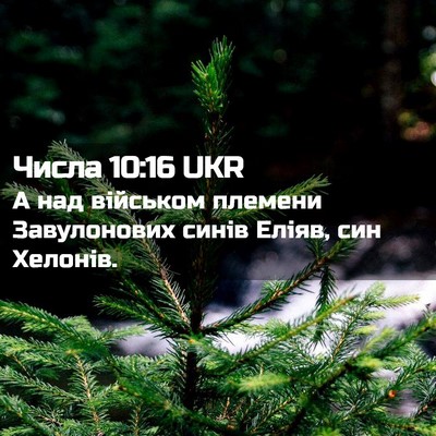 Picture 02 - Числа 10:16 UKR - А над військом племени - Bible Verse Picture