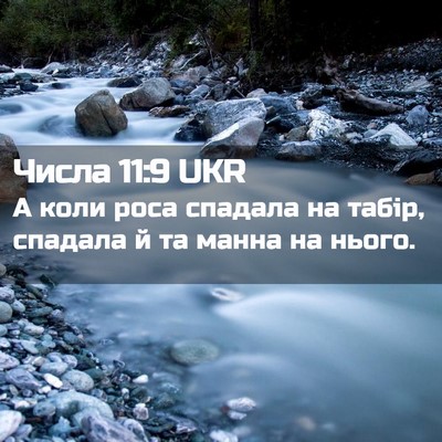 Picture 02 - Числа 11:9 UKR - А коли роса спадала на - Bible Verse Picture