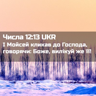 Picture 02 - Числа 12:13 UKR - І Мойсей кликав до Господа, - Bible Verse Picture
