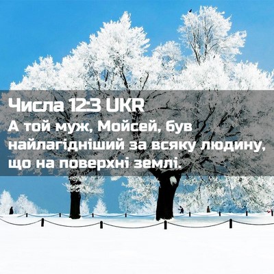 Picture 02 - Числа 12:3 UKR - А той муж, Мойсей, був - Bible Verse Picture