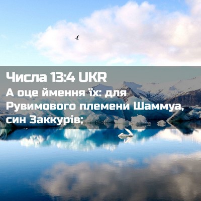 Picture 02 - Числа 13:4 UKR - А оце ймення їх: для - Bible Verse Picture