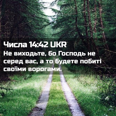 Picture 02 - Числа 14:42 UKR - Не виходьте, бо Господь не - Bible Verse Picture