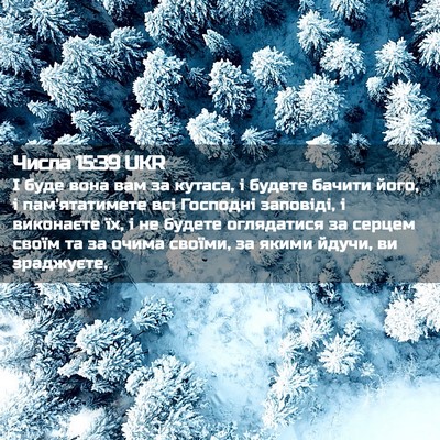 Picture 02 - Числа 15:39 UKR - І буде вона вам за кутаса, і - Bible Verse Picture