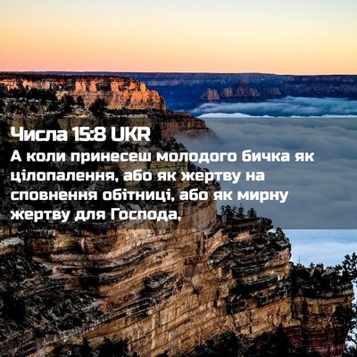 Picture 02 - Числа 15:8 UKR - А коли принесеш молодого - Bible Verse Picture