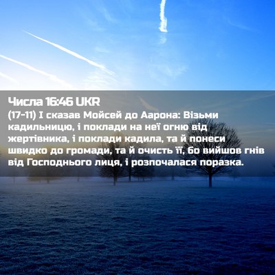 Picture 02 - Числа 16:46 UKR - (17-11) І сказав Мойсей до - Bible Verse Picture
