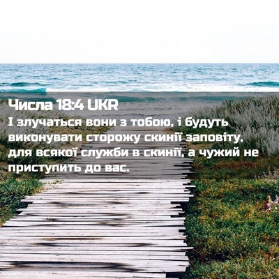 Picture 02 - Числа 18:4 UKR - І злучаться вони з тобою, і - Bible Verse Picture
