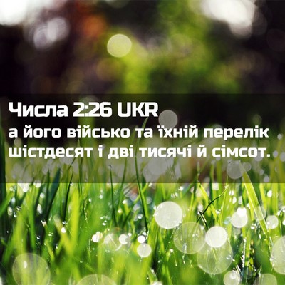 Picture 02 - Числа 2:26 UKR - а його військо та їхній - Bible Verse Picture