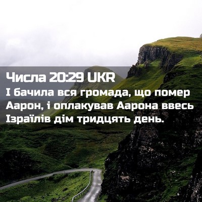 Picture 02 - Числа 20:29 UKR - І бачила вся громада, що - Bible Verse Picture