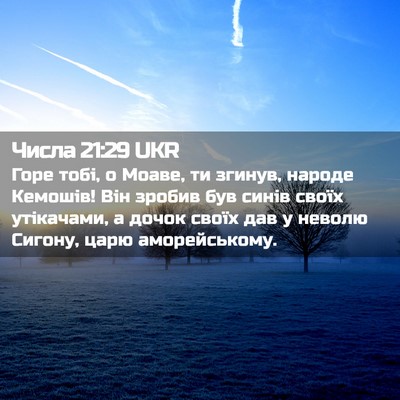 Picture 02 - Числа 21:29 UKR - Горе тобі, о Моаве, ти - Bible Verse Picture