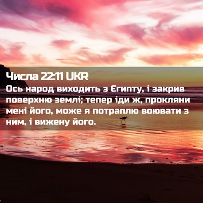 Picture 02 - Числа 22:11 UKR - Ось народ виходить з - Bible Verse Picture