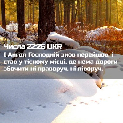 Picture 02 - Числа 22:26 UKR - І Ангол Господній знов - Bible Verse Picture