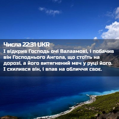 Picture 02 - Числа 22:31 UKR - І відкрив Господь очі - Bible Verse Picture