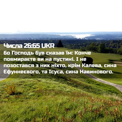 Picture 02 - Числа 26:65 UKR - бо Господь був сказав їм: - Bible Verse Picture