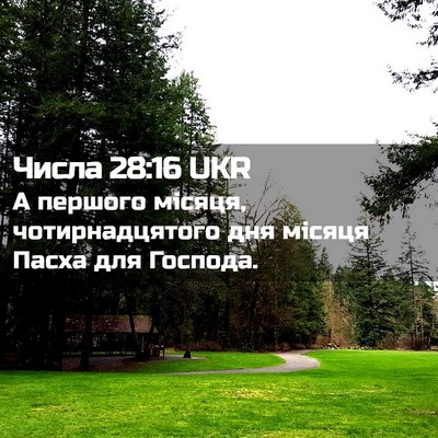 Picture 02 - Числа 28:16 UKR - А першого місяця, - Bible Verse Picture
