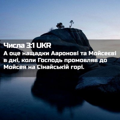 Picture 02 - Числа 3:1 UKR - А оце нащадки Ааронові та - Bible Verse Picture