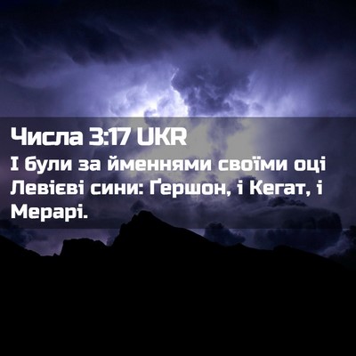 Picture 02 - Числа 3:17 UKR - І були за йменнями своїми - Bible Verse Picture
