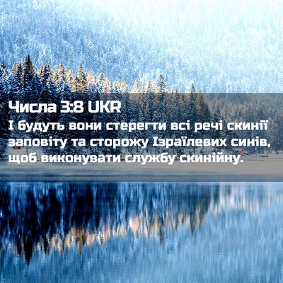 Picture 02 - Числа 3:8 UKR - І будуть вони стерегти всі - Bible Verse Picture