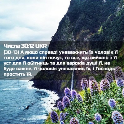 Picture 02 - Числа 30:12 UKR - (30-13) А якщо справді - Bible Verse Picture