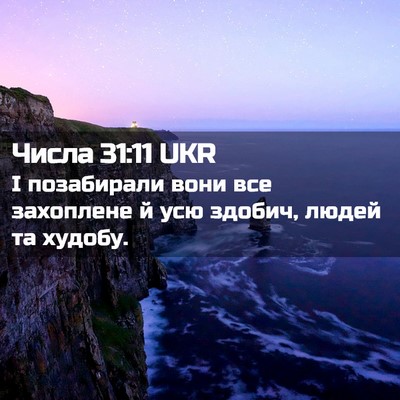 Picture 02 - Числа 31:11 UKR - І позабирали вони все - Bible Verse Picture