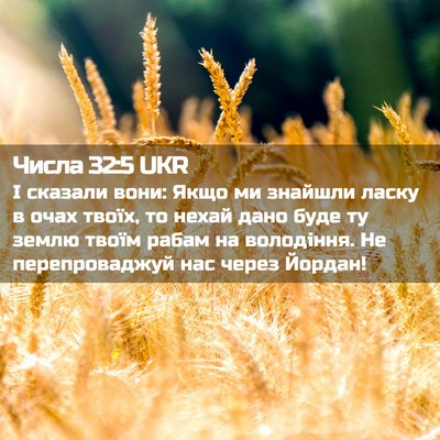 Picture 02 - Числа 32:5 UKR - І сказали вони: Якщо ми - Bible Verse Picture