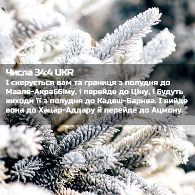 Picture 02 - Числа 34:4 UKR - І скерується вам та - Bible Verse Picture