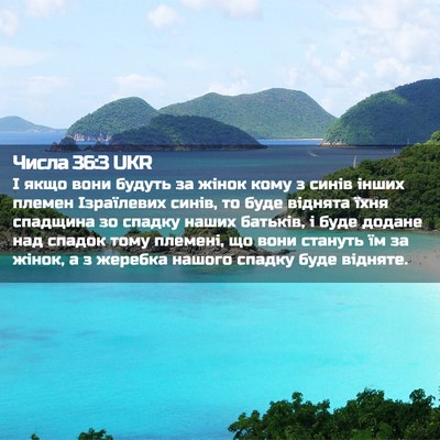 Picture 02 - Числа 36:3 UKR - І якщо вони будуть за жінок - Bible Verse Picture