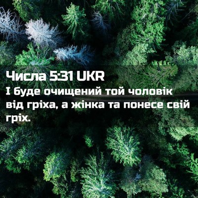 Picture 02 - Числа 5:31 UKR - І буде очищений той - Bible Verse Picture