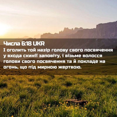 Picture 02 - Числа 6:18 UKR - І оголить той назір голову - Bible Verse Picture