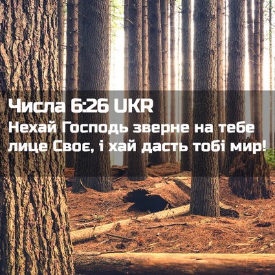 Picture 02 - Числа 6:26 UKR - Нехай Господь зверне на - Bible Verse Picture