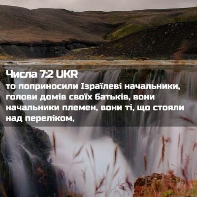 Picture 02 - Числа 7:2 UKR - то поприносили Ізраїлеві - Bible Verse Picture