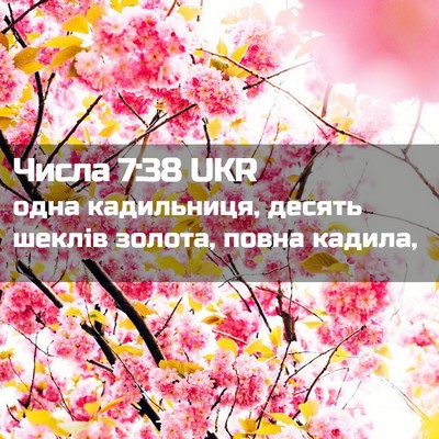 Picture 02 - Числа 7:38 UKR - одна кадильниця, десять - Bible Verse Picture