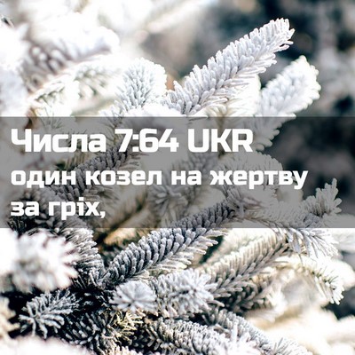 Picture 02 - Числа 7:64 UKR - один козел на жертву за - Bible Verse Picture
