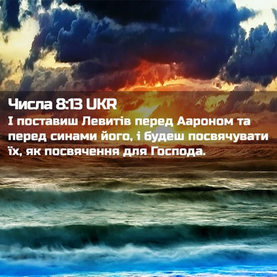 Picture 02 - Числа 8:13 UKR - І поставиш Левитів перед - Bible Verse Picture