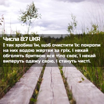 Picture 02 - Числа 8:7 UKR - І так зробиш їм, щоб - Bible Verse Picture