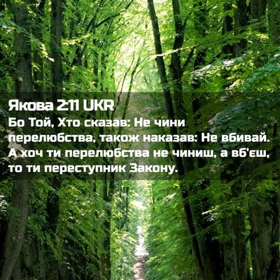 Picture 02 - Якова 2:11 UKR - Бо Той, Хто сказав: Не чини - Bible Verse Picture