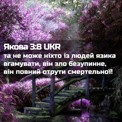 Picture 02 - Якова 3:8 UKR - та не може ніхто із людей - Bible Verse Picture